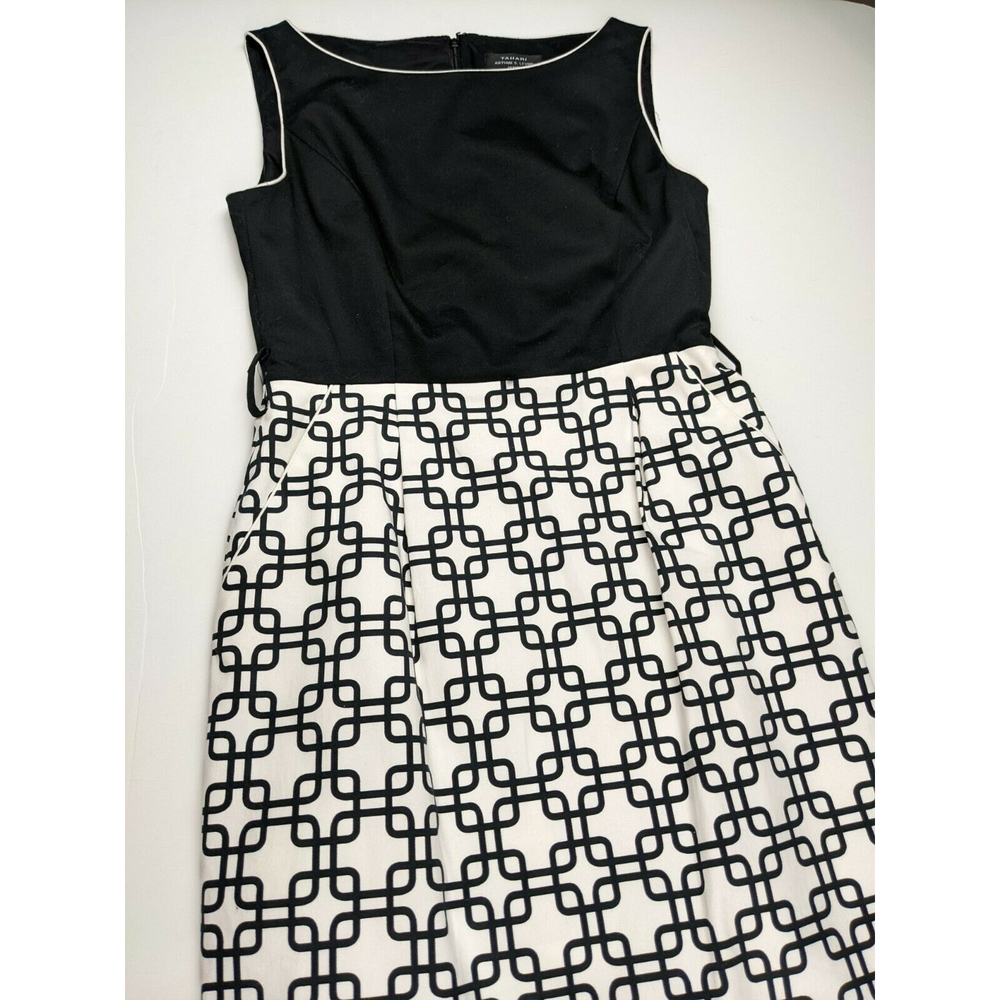 TAHARI Arthur S Levine Dress Sheath Sleeveless Dress Pockets Belt Loop Size 2P